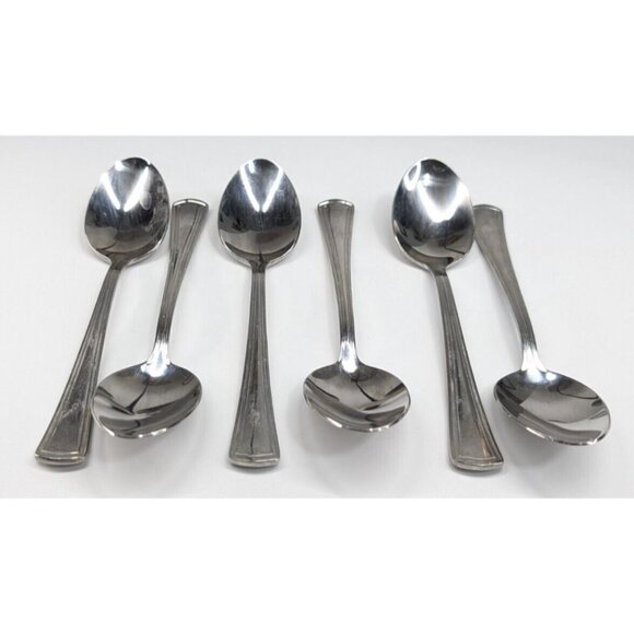 Reed & Barton "Walden" Set of 6 Teaspoons 6.25" Long 18/10 Stainless Steel - Picture 2 of 8